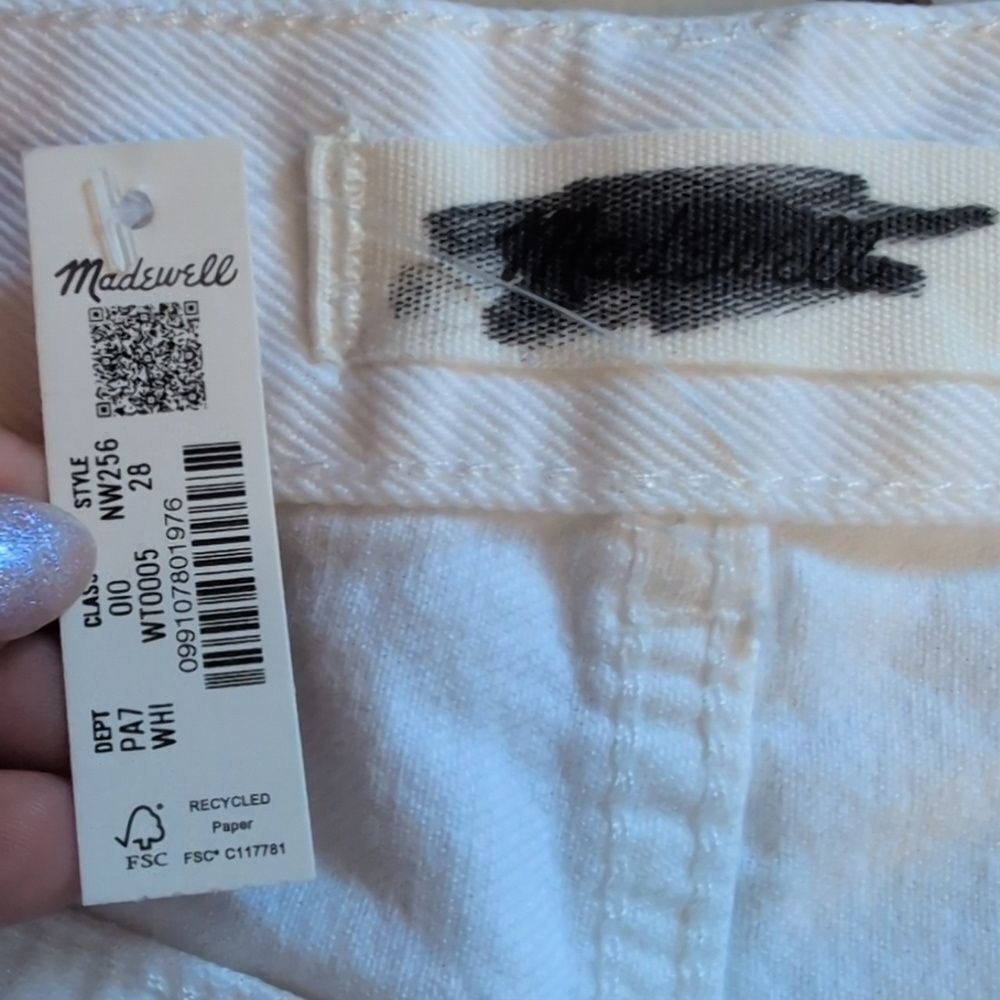 NWT Madewell Cleo Straight Jeans White High Rise Size - Picture 6 of 11